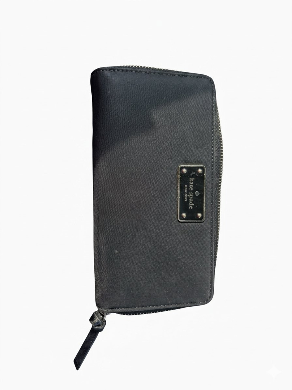 Kate Spade Black Nylon Zip Around Wallet